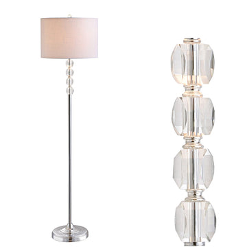 Aubrey 59.5" Crystal / Metal LED Floor Lamp - JONATHAN Y